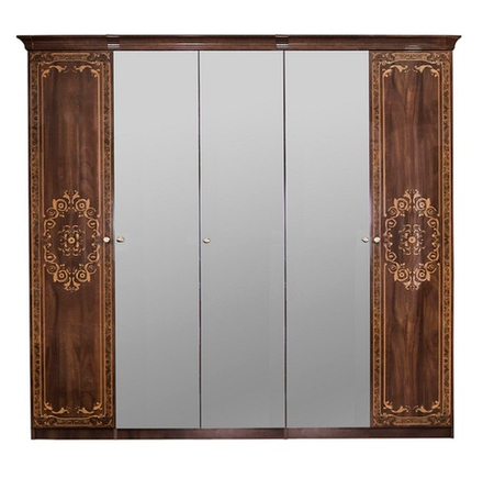 Патрисия (Эра) Шкаф пятидверный (2+1+2) с зеркалом (караваджо)