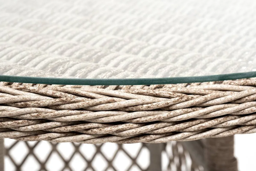 "Эспрессо-80 L" обеденная группа плетеная, цвет бежевый