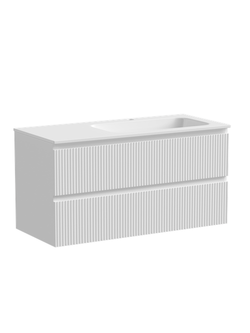 Тумба с раковиной Sancos Snob T 100 см SNT100RW правая, bianco