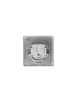 Розетка 1-м СП Glossa 16А IP44 250В с заземл. защ. шторки с крышкой в сборе платина SE GSL001248