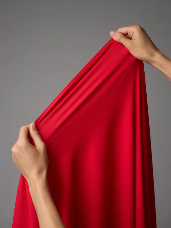 Микрофибра бельевая, эффект хлопка, Турция, красный