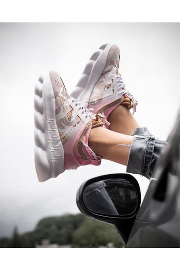 Кроссовки Versace Chain Reaction 2 Chainz White/Pink