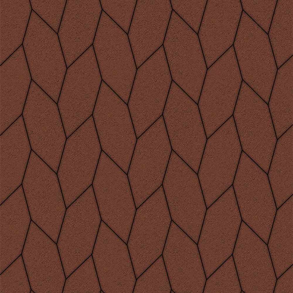 Тротуарная плитка СКОШЕННЫЙ ШЕСТИУГОЛЬНИК - Стандарт Красный