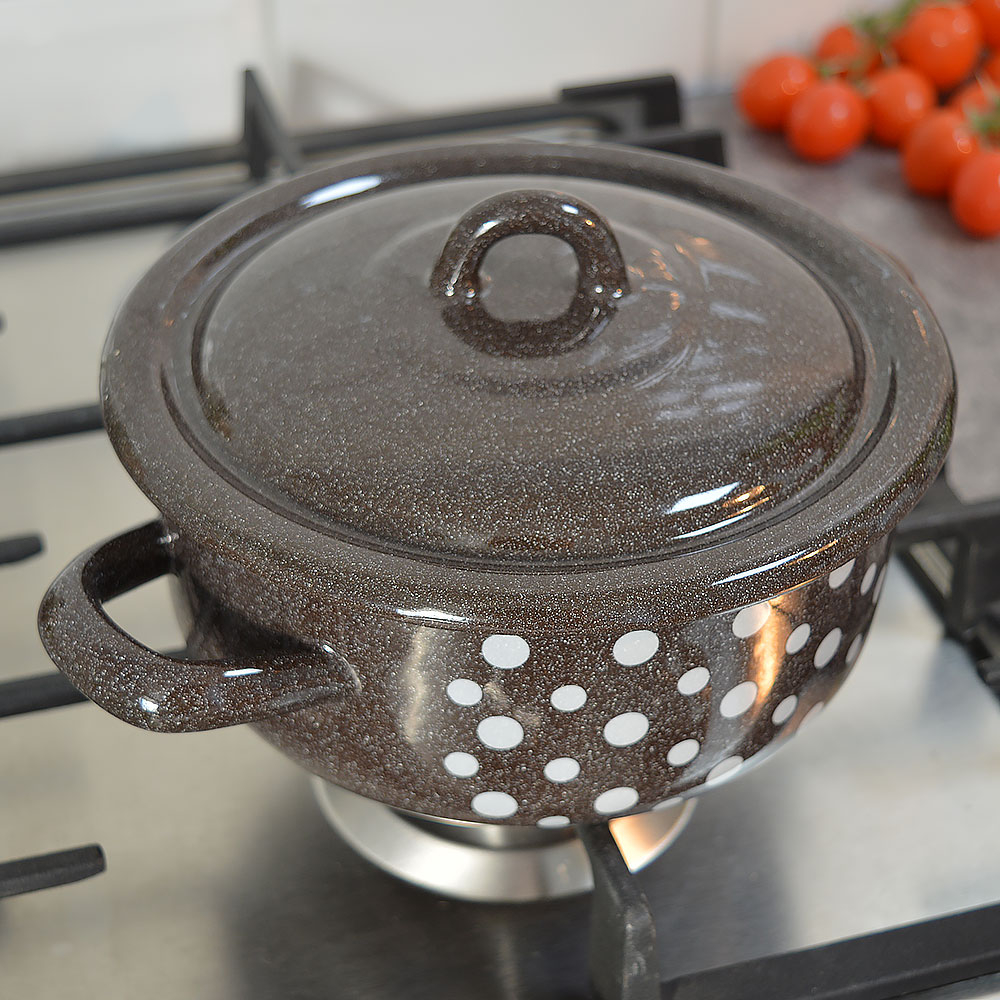 Кастрюля 1,45л "Белый горох"