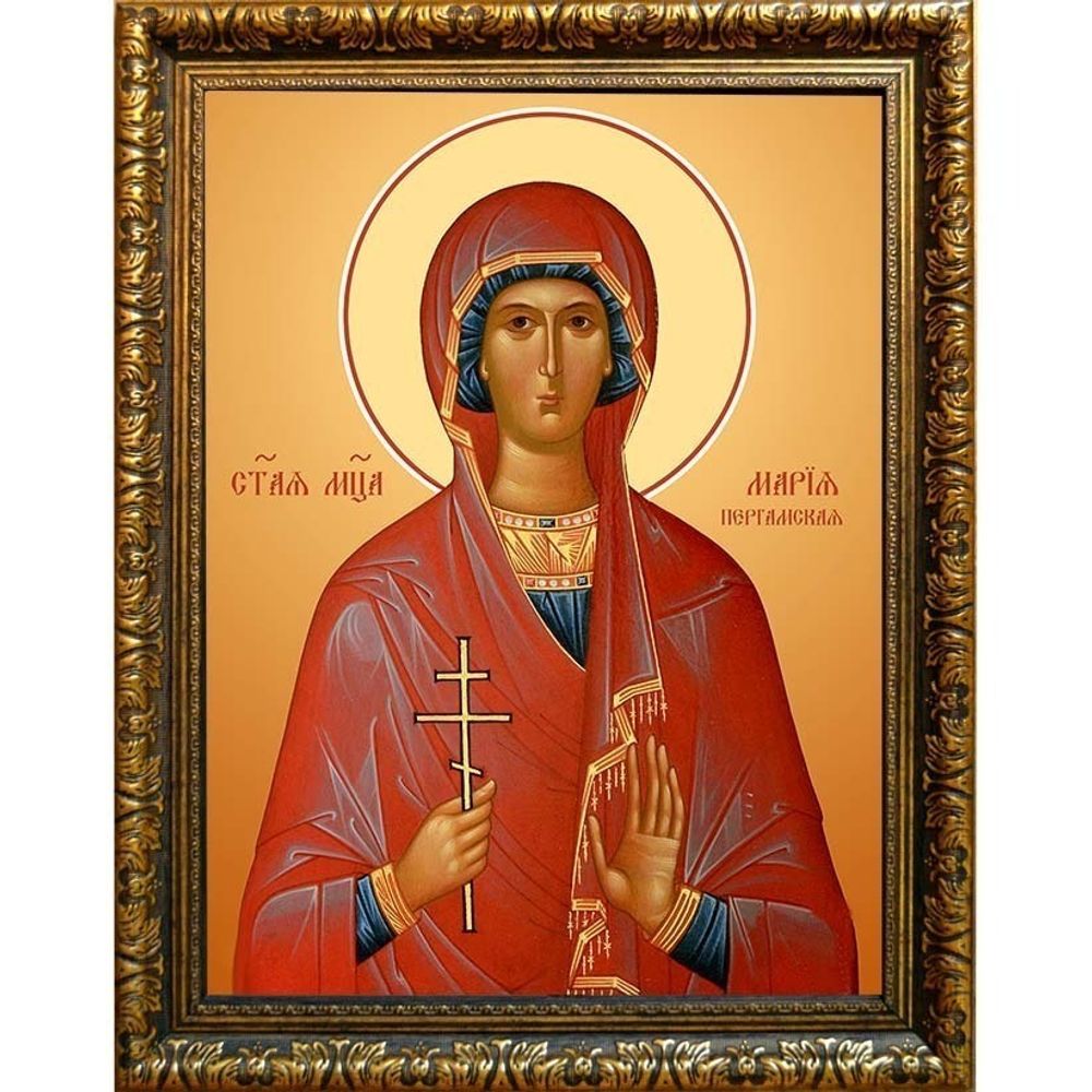 Мария Пергамская мученица. Икона на холсте.