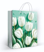 Пакет подарочный "Белоснежные тюльпаны"(ГК Горчаков)