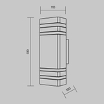 Уличный настенный светильник Outdoor O578WL-02B