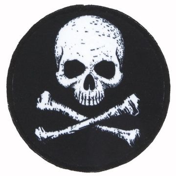 Нашивка веселый роджер круглая (032)