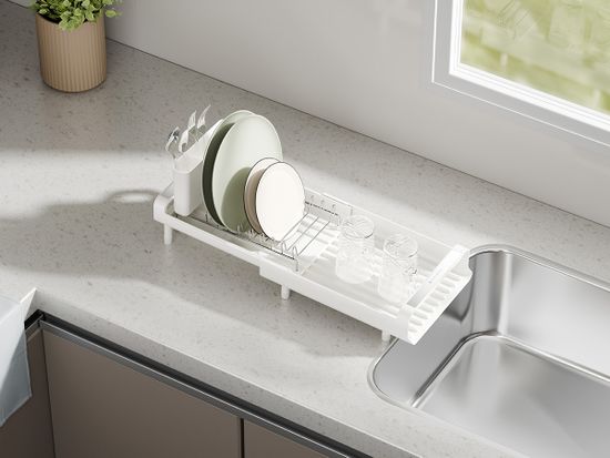 Сушилка для посуды atle раздвижная малая, белая