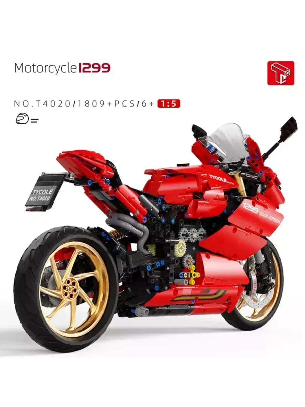Конструктор Мотоцикл Ducati 1299 Panigale 1809 деталей