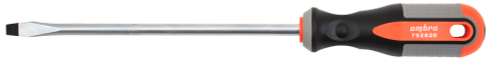 752820 Отвертка стержневая шлицевая ROUND GRIP, SL8x200 мм