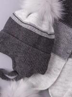 Шапка детская зимняя вязаная и шарф