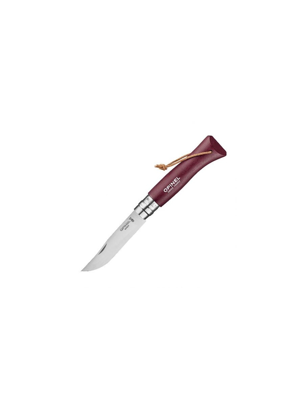 Нож Opinel №8 Trekking, нержавеющая сталь, бордовый, 002213