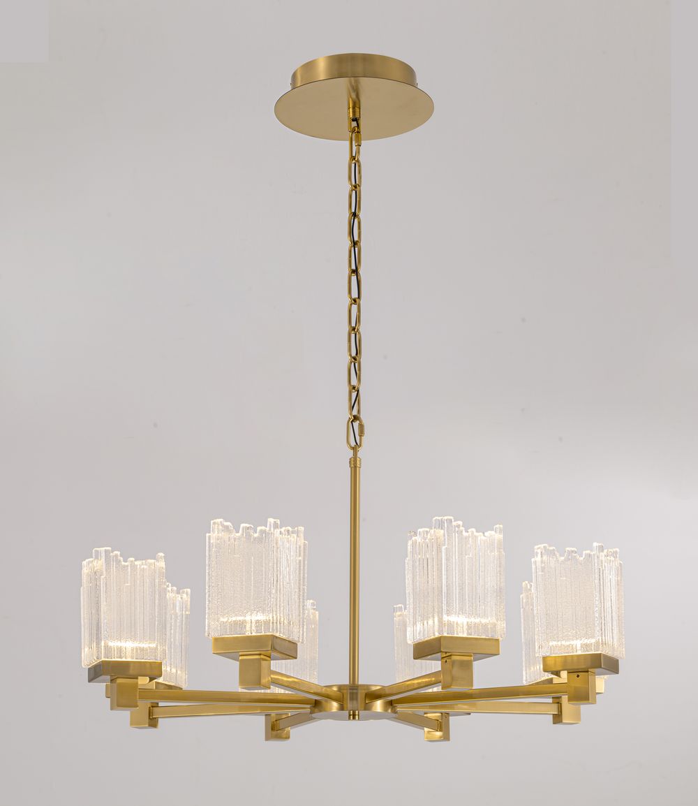 Подвесной светильник MD25020403-8A2 Satin gold, LED/39.8W, 3000K dimmable