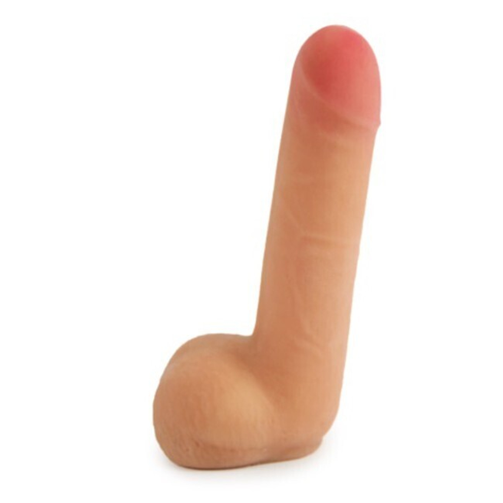 Фаллоимитатор реалистик с мошонкой CyberSkin SlimLine CyberCock with Balls (Цвет: телесный)