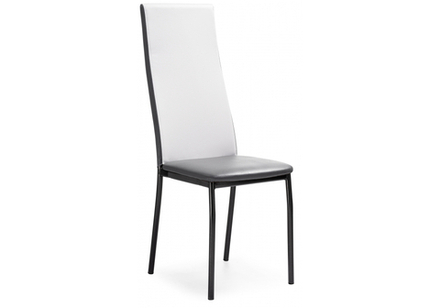 Обеденная группа Woodville Блавир белый полимер, серый полимер, метрополитан грей, черный