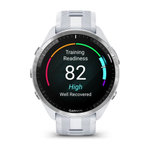 Смарт часы Garmin Forerunner 965 белые, титановый безель, с белым ремешком