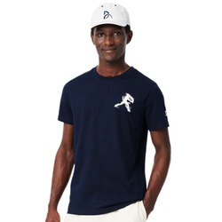Мужская теннисная футболка Lacoste Tennis x Novak Djokovic Pack - navy blue/white