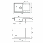 Кухонная мойка Lemark Imandra 840 9910035 серый шелк