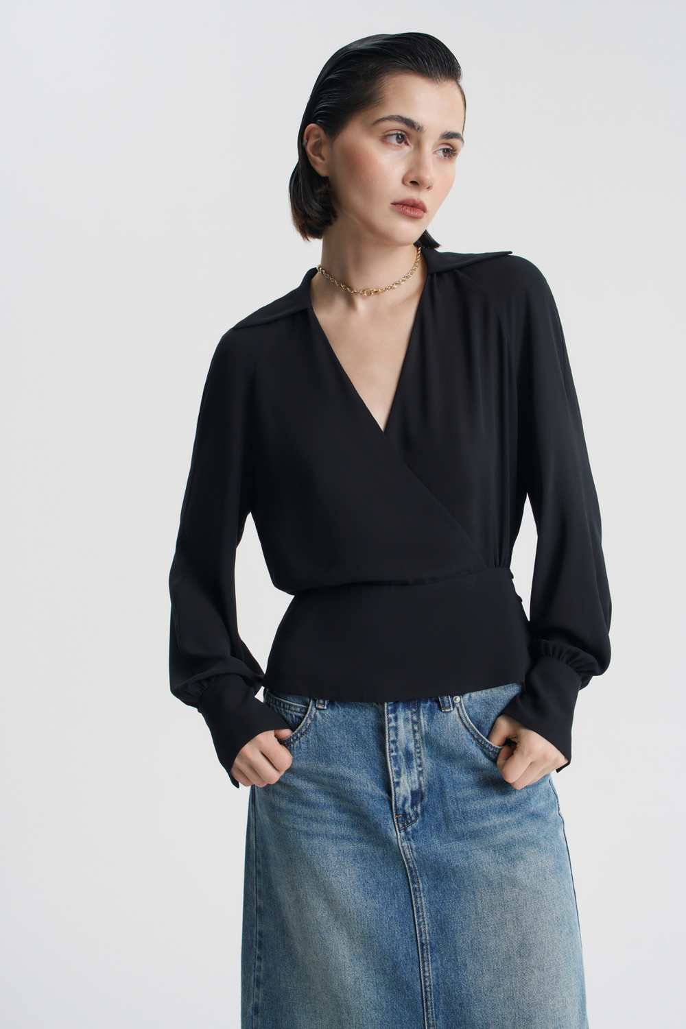 Блуза с баской