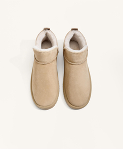 OYSHO Замшевые угги, песочный