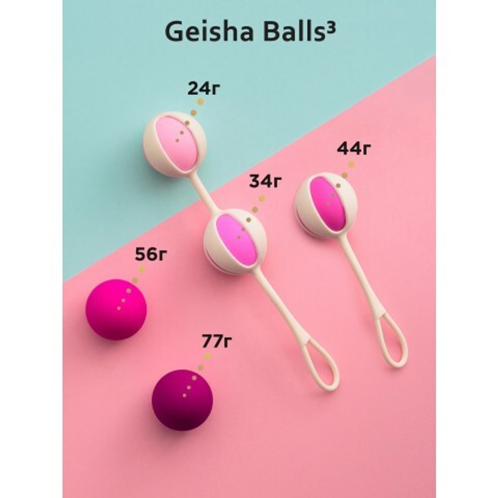 Вагинальные шарики Geisha Balls 3, 17х3 см