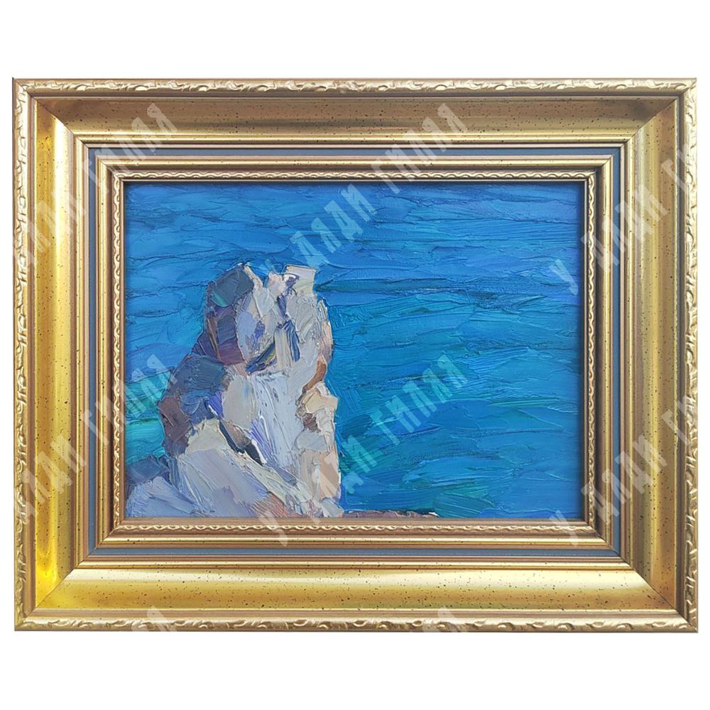 Динес Ю. С. Этюд зимний. Крыши. Саратов. Холст, масло. 1942