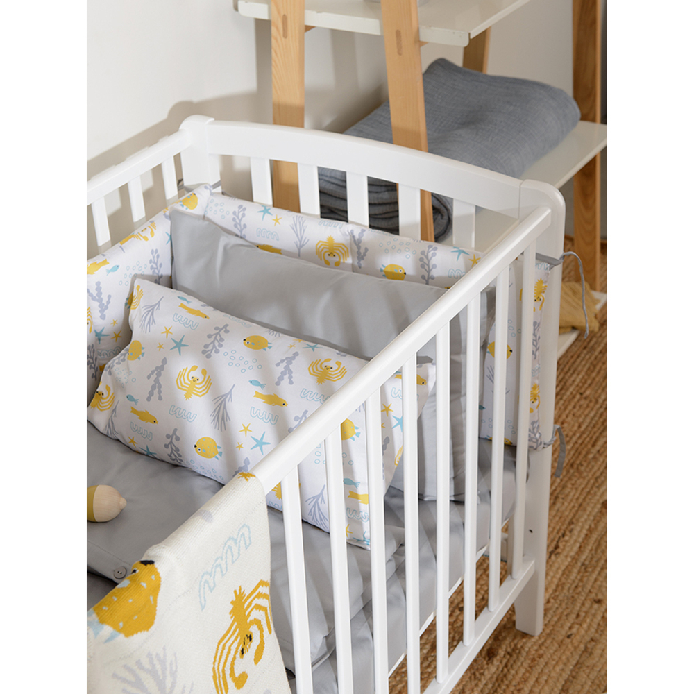 Детское постельное белье 1 спальное Tkano Essential светло-серое