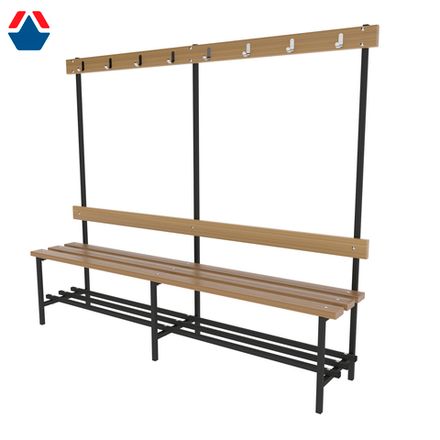 Скамейка для раздевалки с вешалкой и полкой для обуви (L=2000)