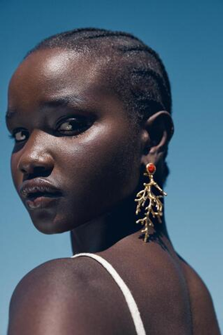 ZARA СЕРЬГИ «КОРАЛЛЫ», ЗОЛОТИСТЫЙ