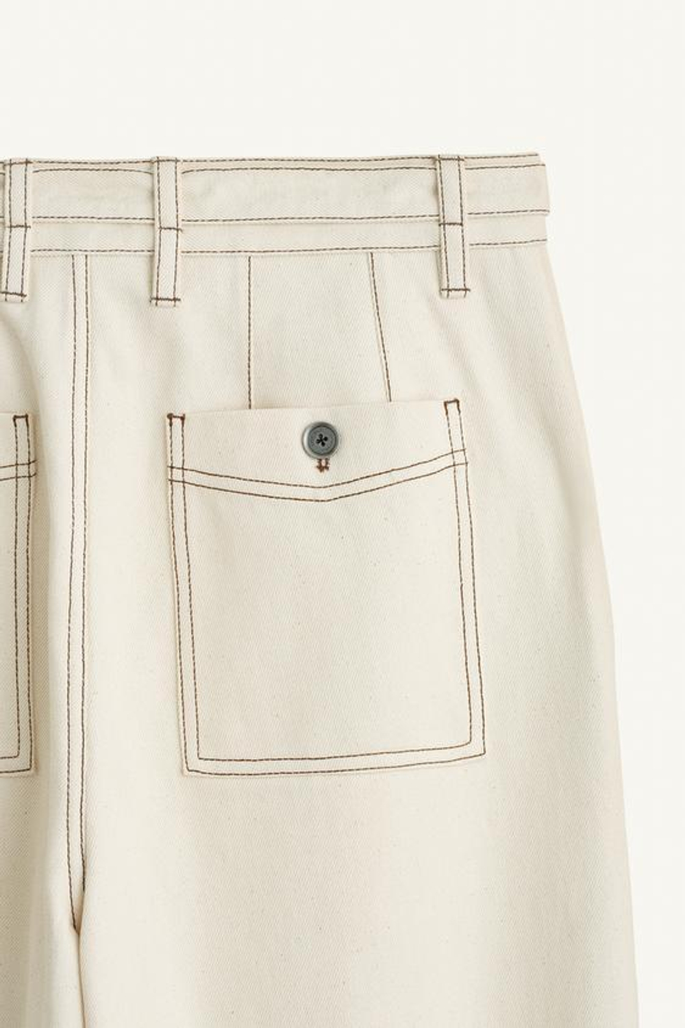 ZARA ПРЯМЫЕ БРЮКИ СВОБОДНОГО КРОЯ, ЭКРЮ