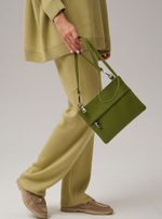 Кожаная сумка Deboro 3017 зеленый бамбук