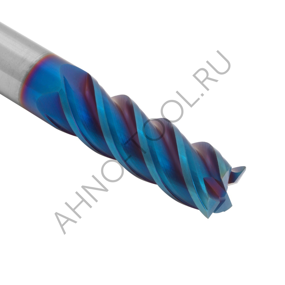 Фреза твердосплавная   8мм (L=100, l=25, хв=8) Z4 45° по закаленной стали BRHM-4EL-D8.0 HRC65 AHNO