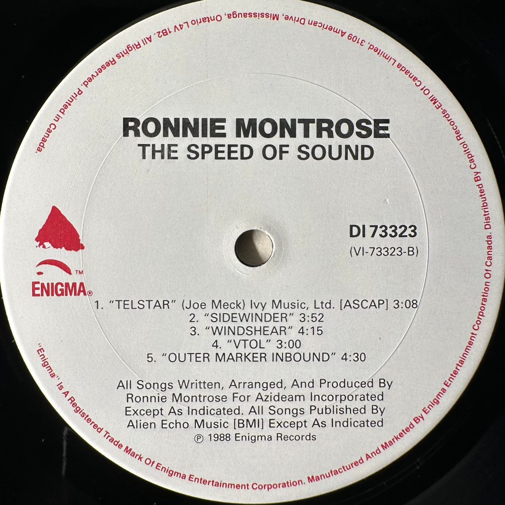 Ronnie Montrose ‎– The Speed Of Sound (Канада 1988г.)