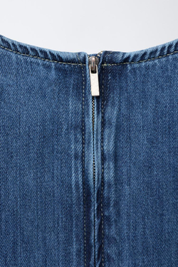 ZARA ДЖИНСОВОЕ ПЛАТЬЕ, СИНИЙ