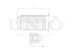 Комплект пыльник и отбойник UNIO DUC-50010