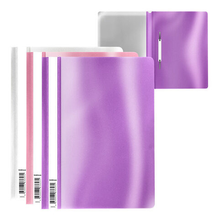 Скоросшив. пласт. прозр. верх. Glossy Candy, 0,12/0,18мм ассорти