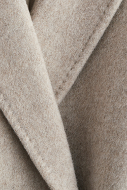 H&M Пальто из смесовой шерсти с поясом, светло-бежевый