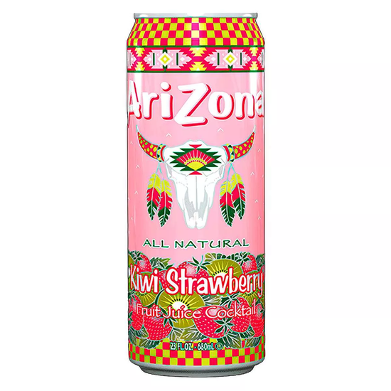 Аризона Напиток сокосодержащий AriZona Kiwi Strawberry со вкусом киви и клубники, 650 мл (США)