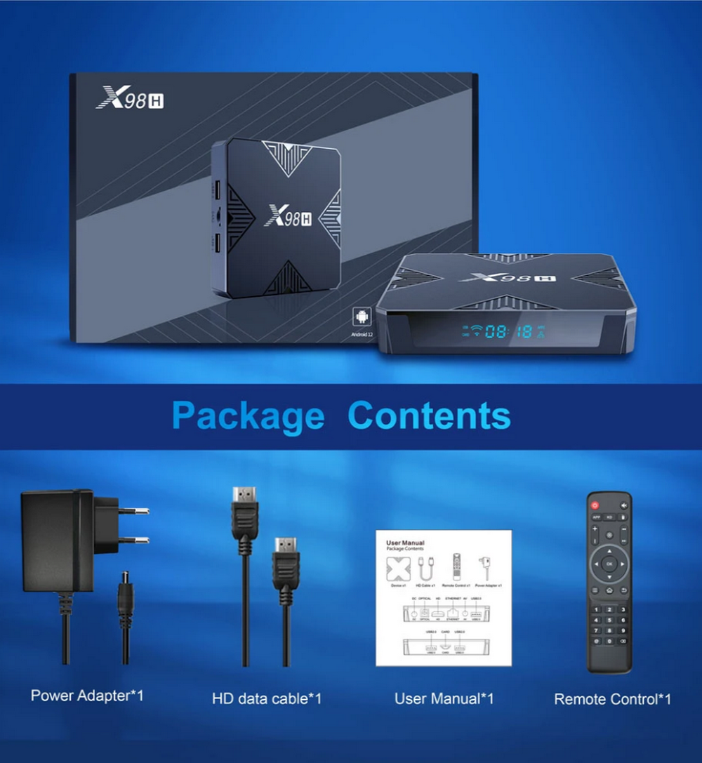 Смарт приставка Smart TV Box X98H (Android 2+16Гб)