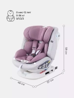 Автокресло RANT UB619 "NITRO" isofix Grey/Pink группа 0+-1-2-3  (0-36 кг)
