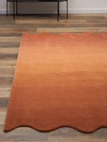 Ковер из шерсти over horizon терракотового цвета из коллекции trendy ruffles, 180х230 см