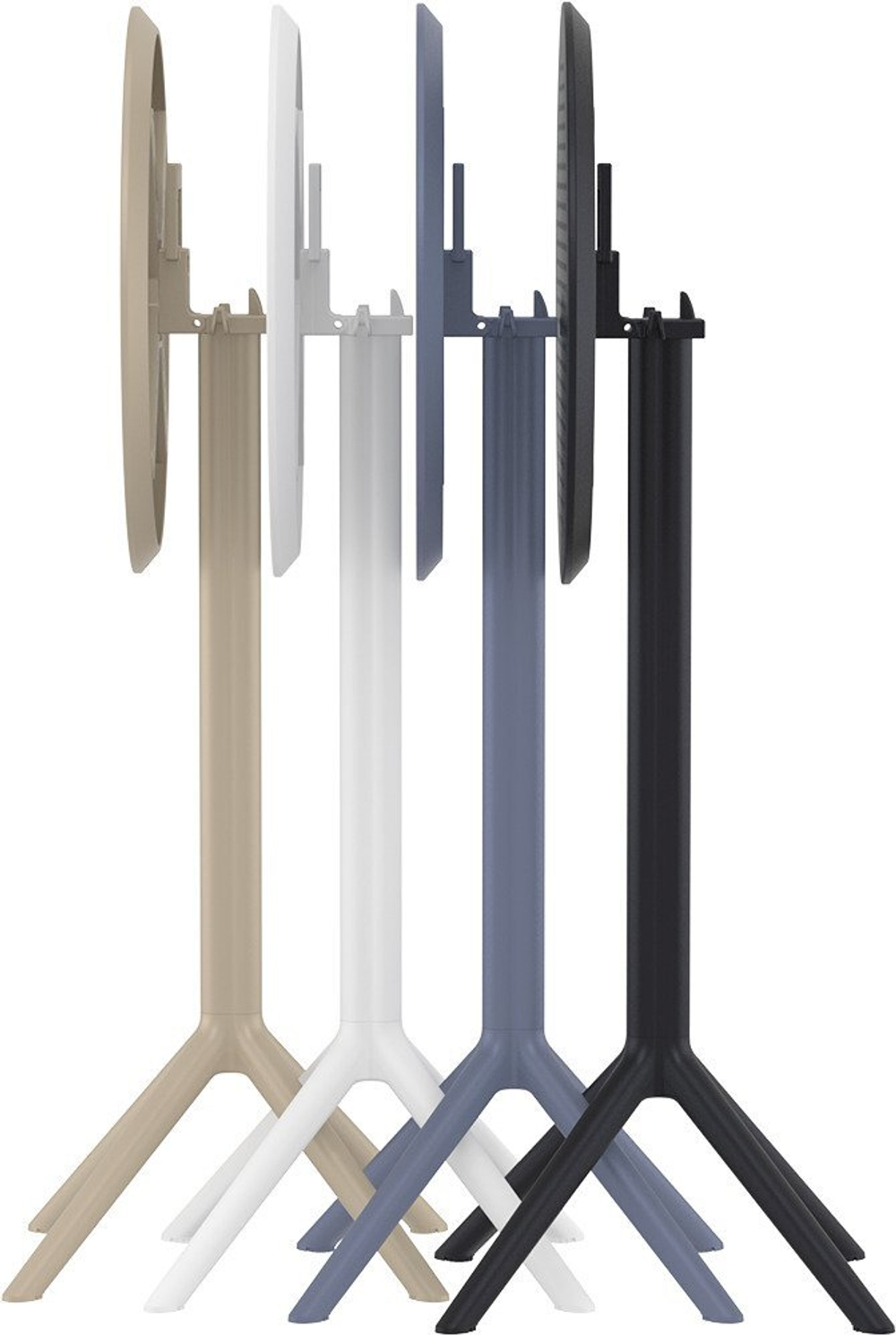 Стол пластиковый барный складной Siesta Contract Sky Folding Bar Table 60, белый