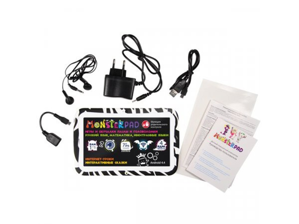 Планшет Turbo MonsterPad 7" 8Gb Wi-Fi Zebra