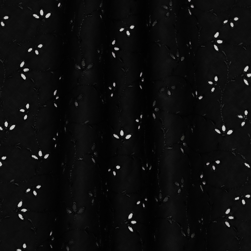 Шелковистое хлопковое шитье чёрного цвета