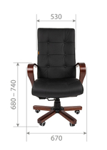 Офисное кресло CHAIRMAN 424WD, натуральная кожа/экокожа