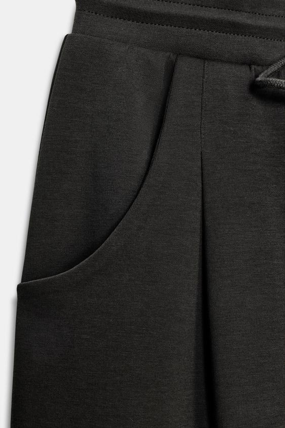 ZARA БРЮКИ BALLOON ИЗ ТРИКОТАЖА ИНТЕРЛОК, ТЕМНЫЙ СВИНЕЦ