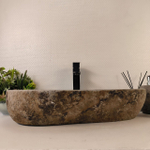 Каменная раковина из речного камня RS-05470 (63*38*14) 0858 из натурального камня