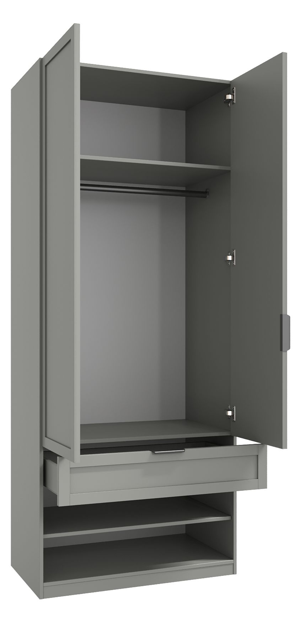 Шкаф для одежды, шкаф Нордик, серый