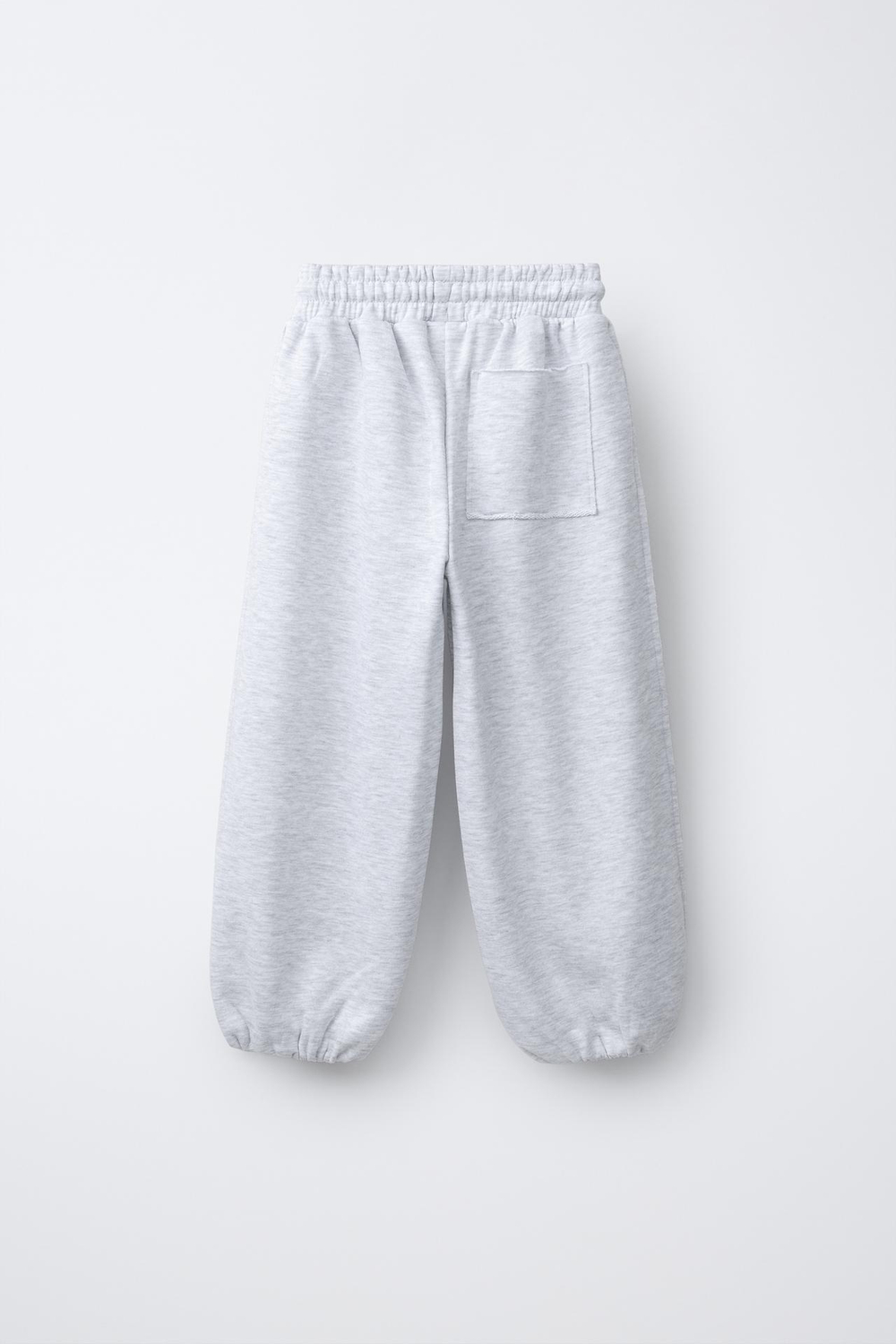 ZARA ДЖОГГЕРЫ RELAXED FIT С НЕОБРАБОТАННЫМ КРАЕМ, СЕРЫЙ МЕЛАНЖ